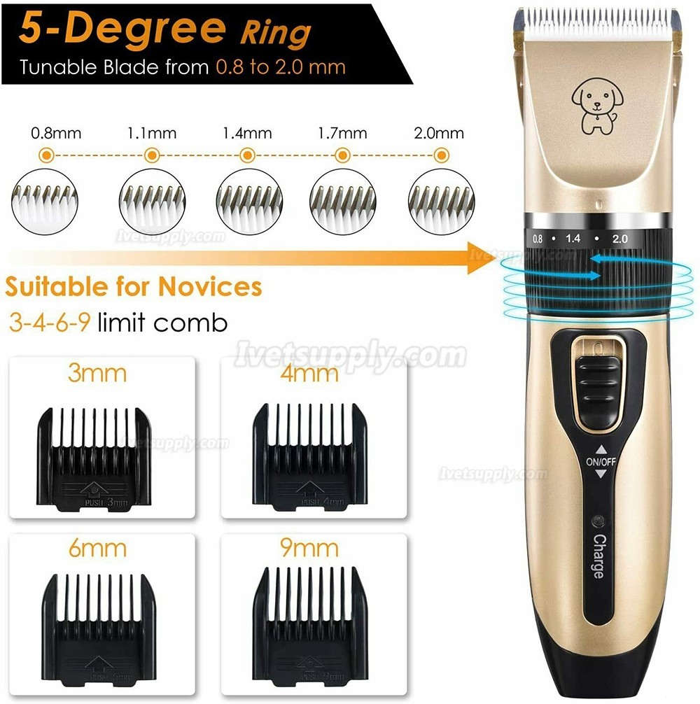 Pet Professional Dog Grooming Clippers Kit For Dog Cat Hair Trimmer Scissors Set